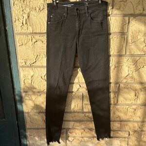 AG Denim jeans The Farrah Skinny Leg Size 26 R Raw Hem